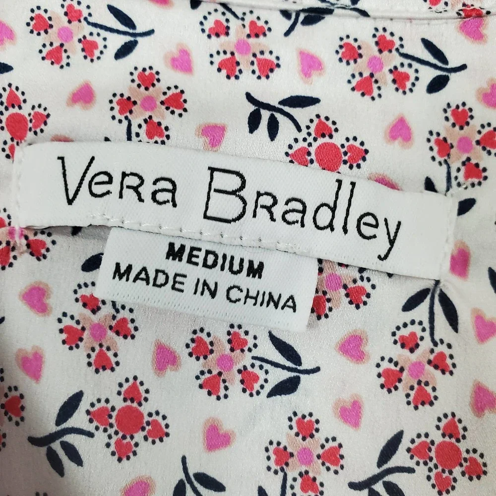 Vera Bradley NWT piped flute pajama top M - Picture 2 of 6